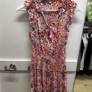 Floral Ruffle Sleeveless Dress